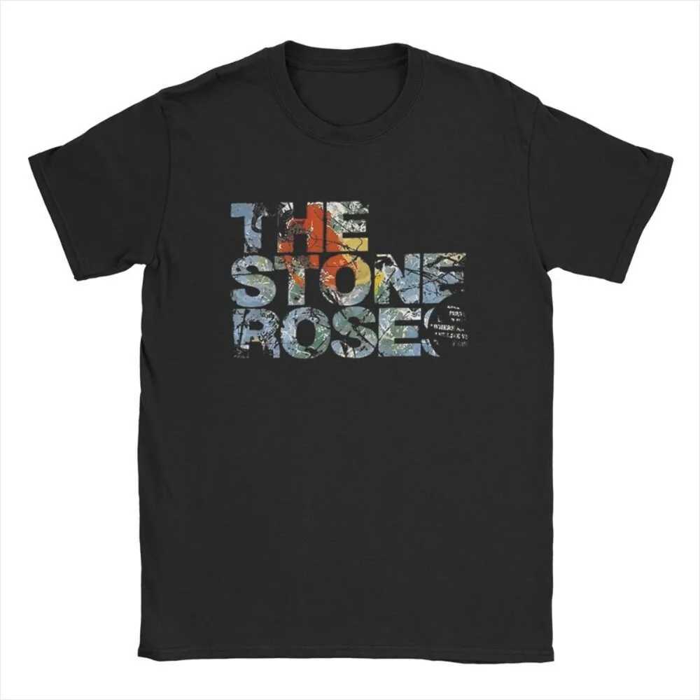The Stone Roses T Shirts for Men Pure Cotton Funny T-Shirt Round Neck Christmas Tour T Shirt Short Sleeve Clothing Summer X250607