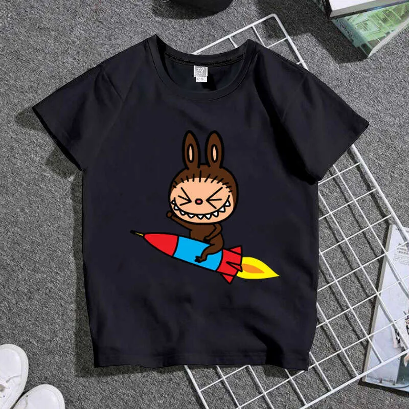 Labubu Summer Labubu Anime Merchandise Short Sleeve Unisex Two-Dimensional Trendy T-Shirt Casual Versatile Top 2025 New Designer T-shirts