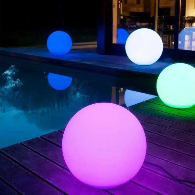 LED Ball Light Solar Lamp Outdoor Lawn Lamp USB Charging Luminous Ball Pool Bedroom Table Party Garden Lighting Remote Control W250607