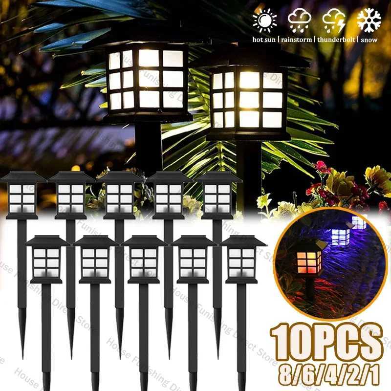 LED Solar Pathway Lights Lawn Lamp Outdoor Solar Lamp Decoration for Garden/Yard/Landscape/Patio/Driveway/Walkway Lighting W250607