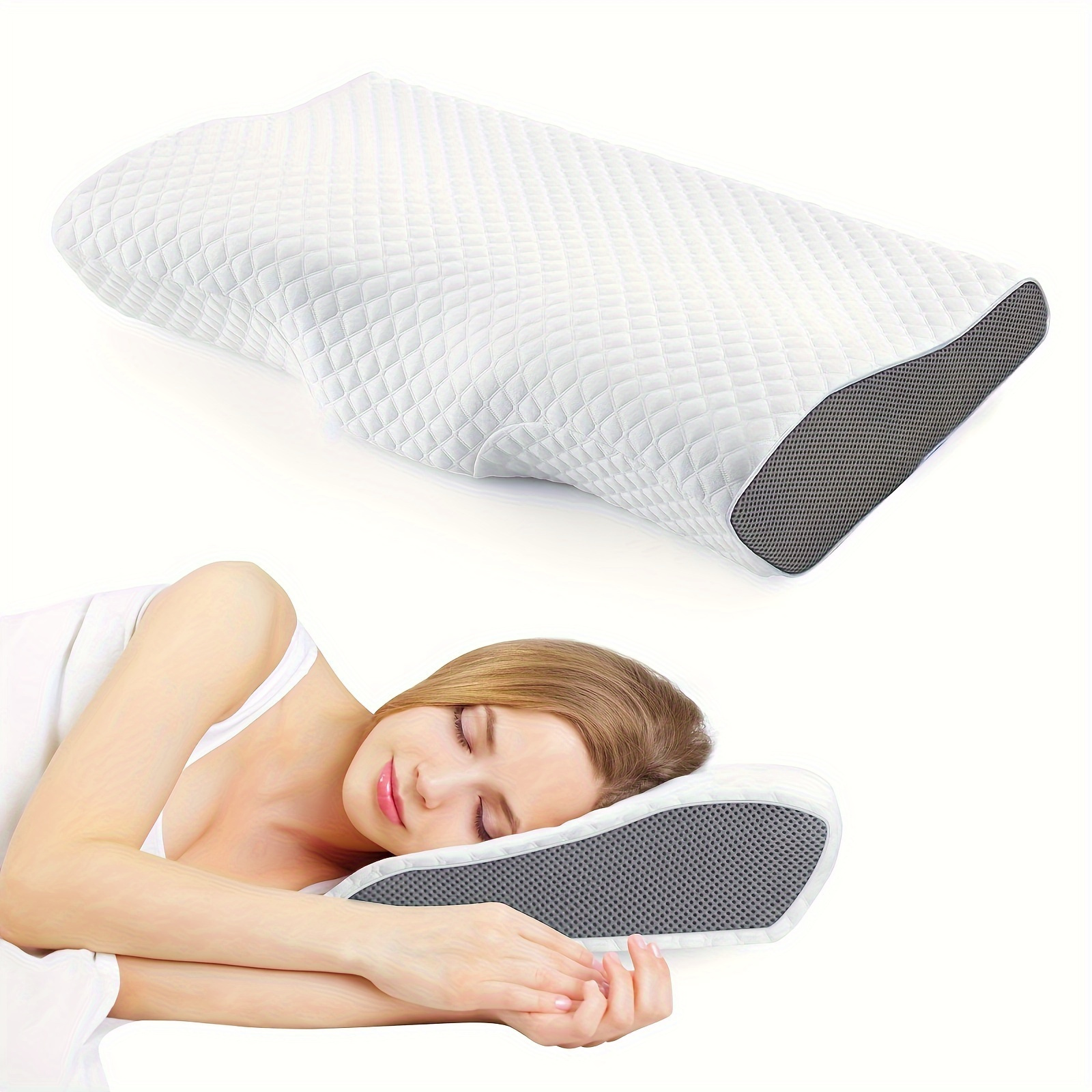 Ergonomic Adult Neck Relief Pillow Featuring Soft Memory Foam & Spacious Design
