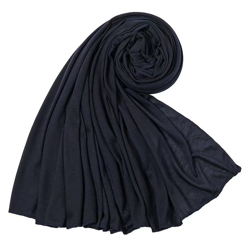 T905 new single color ladies sweat cloth long scarf autumn and winter mercerized cotton warm scarf headscarf