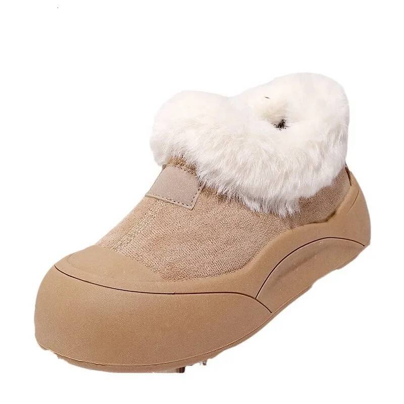 Ddmyoutdoor Women S Plush Autumn Winter New Warm Cotton Shoes Student Korean Fashion Platform Comfort Anti Slip Snow Boots Outdoor Shoes