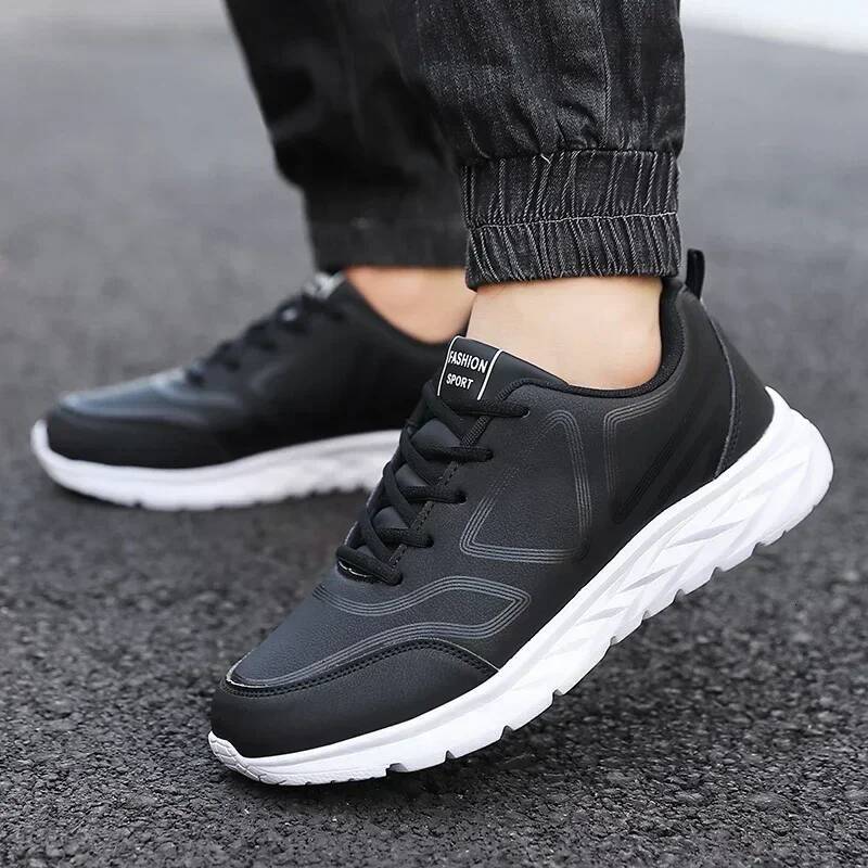 Ddmyoutdoor MAEDEF Spring Autumn Waterproof Walking Sneakers Leisure Male Leather Sports Shoes Non Slip Footwear Tennis For Men Outdoor Shoes