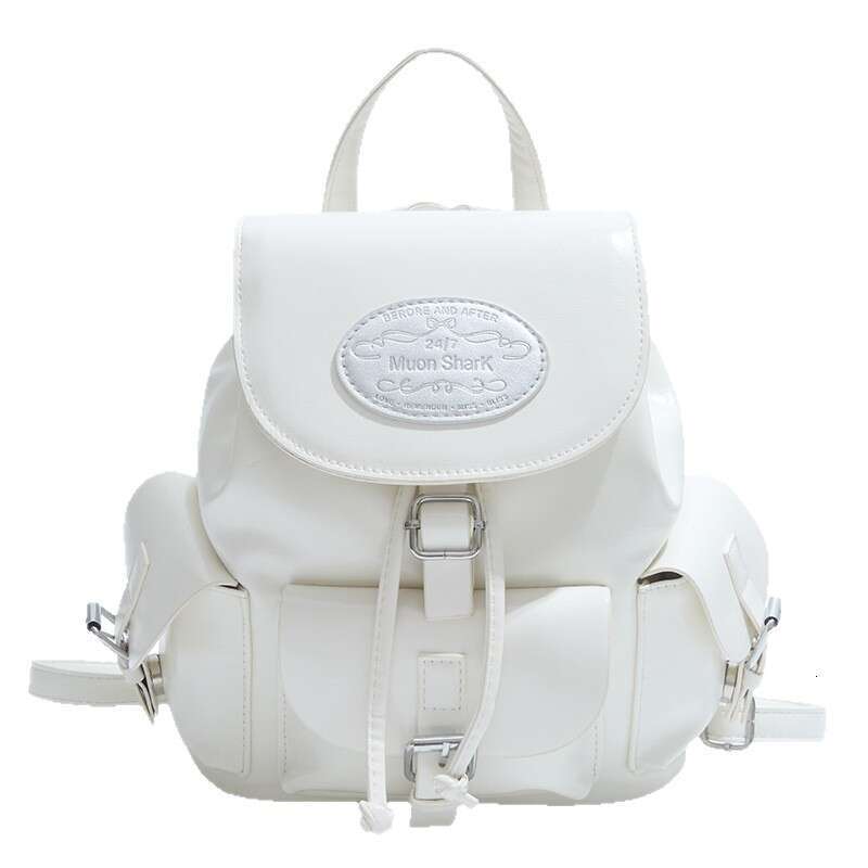 Korean Simple Fashion Double Shoulder Bucket Bag for Women 2025 Summer New Personality Versatile College Style Commuter Backpack