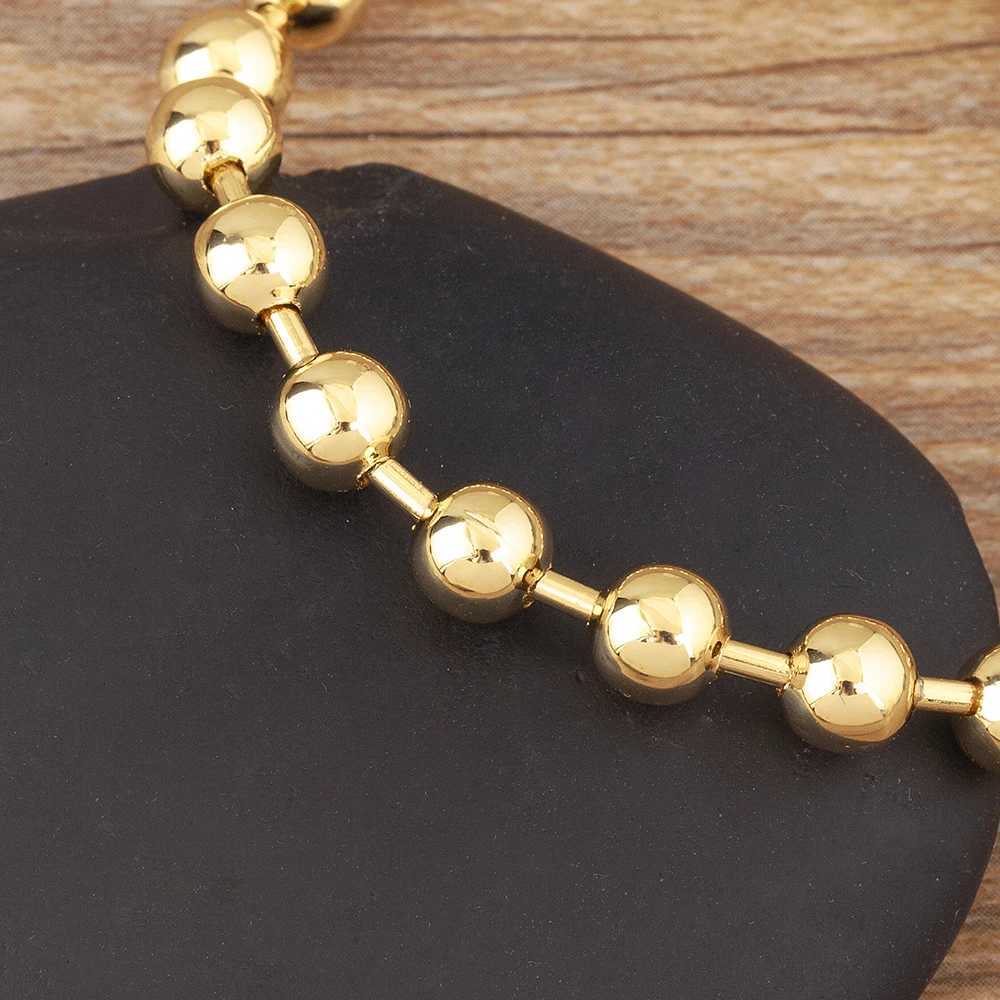 AIBEF High Quality 3/4/6/8mm Copper Round Bead Bracelet Gold Color Women Adjustable Bangle Minimalist Jewelry Accessories Gift W250606