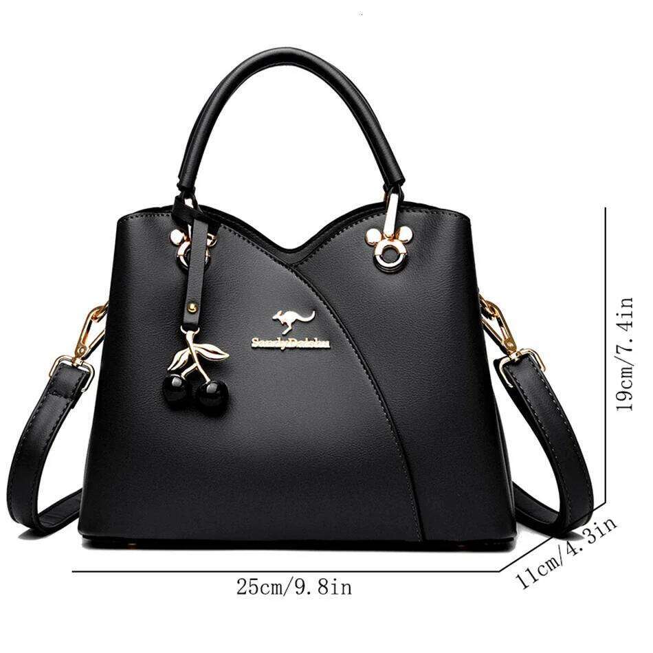 Designer 3 Layers Female Messenger Bags Ladies Crossbody Shoulder Tote Bag for Women 2024 Fashion New Handbag with Cherry