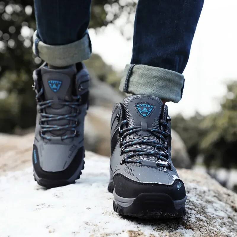 Ddmyoutdoor Outdoor Black Men S Winter Sneakers Waterproof Size Hiking Warm Plush High Top Trekking Shoes Zapatillas De Hombre Outdoor Shoes