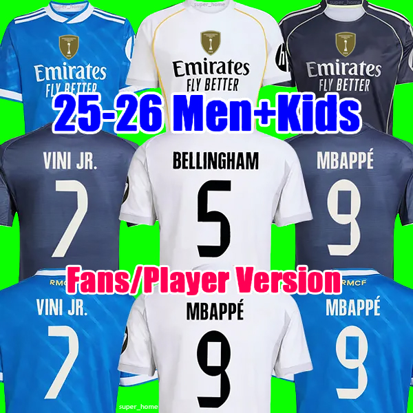 MBAPPE BELLINGHAM soccer jerseys 2025 2026 football shirt RODRYGO VINI JR REAL MODRIC MADRIDS camiseta de futbol men kids kit 2025 2026 camisetas final match edition