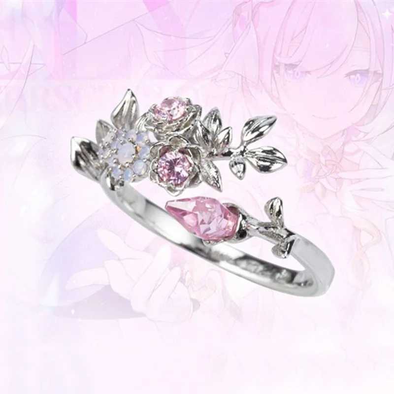 Game Honkai Impact 3 Elysia Cosplay Ring Alloy Opening Adjustable Women Jewelry Accessories Prop W250606