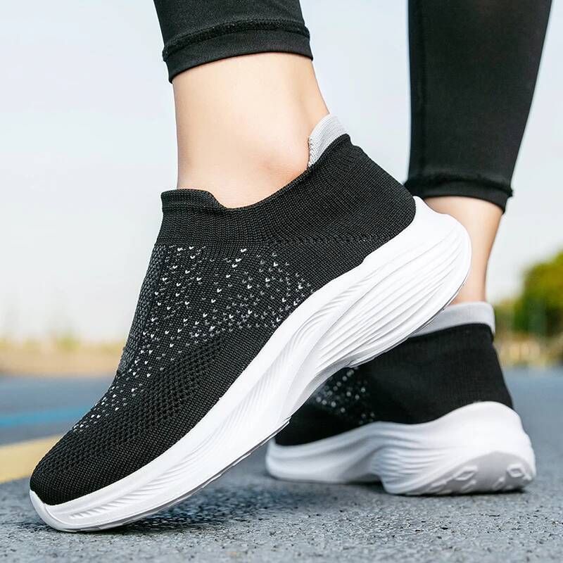 ddmyoutdoor Trendy Women Sports Mesh Thick Sole Shock Absorbing Walking Anti Skid High Quality Training Casual Shoes Zapatos De Mujer Outdoor Outdoor 