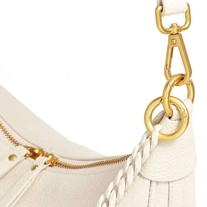 2025 New Women's 100% Genuine Leather Half Moon Chain Bag Designer Cowhide Women Crossbody Shoulder Bags 2988