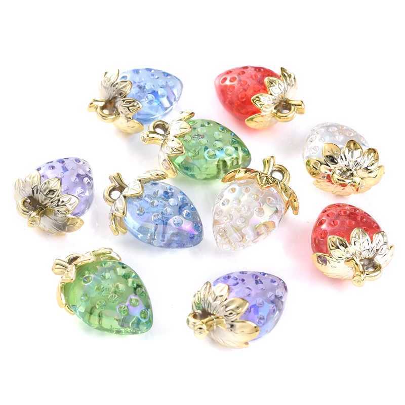10Pcs 23x32mm Transparent Acrylic Charm Pendant Colorful Sterry Pendant For Handmade Earrings Necklace DIY Jewelry Making XJ250607