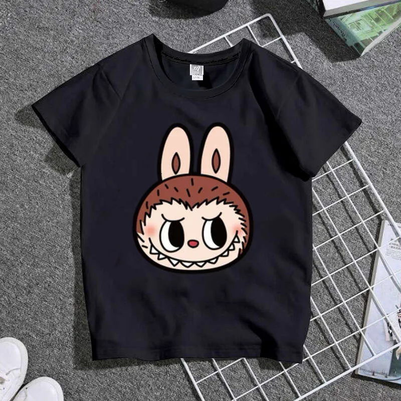 Labubu Summer Labubu Anime Merchandise Short Sleeve Unisex Two-Dimensional Trendy T-Shirt Casual Versatile Top 2025 New Designer T-shirts