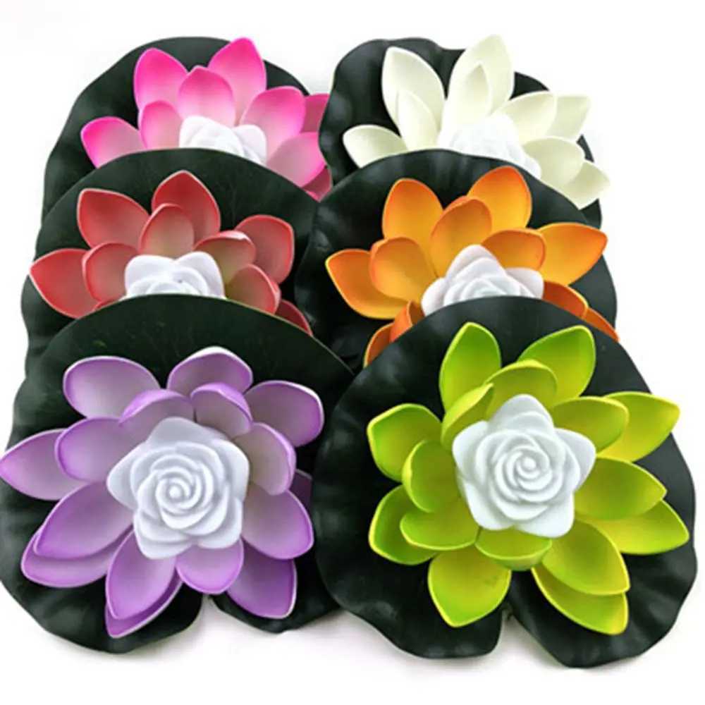 RGB LED Flower Light Floating Fountain Pool Pond Lamp Garden Decor XJ250606