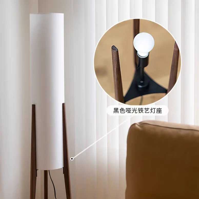 Japanese Wabi Sabi Style Wooden Floor Lamp for Living Room Bedroom Sofa Medieval Designer Zen Atmosphere Light Artistic Lights W250607