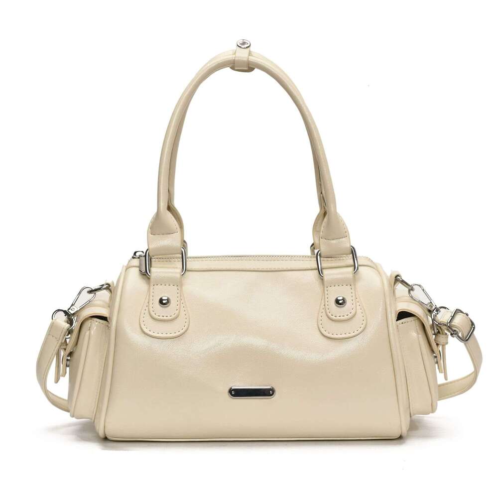Korean Style Simple Boston Handbag Women Trendy Fashion Baguette Casual Versatile Underarm Shoulder Bag