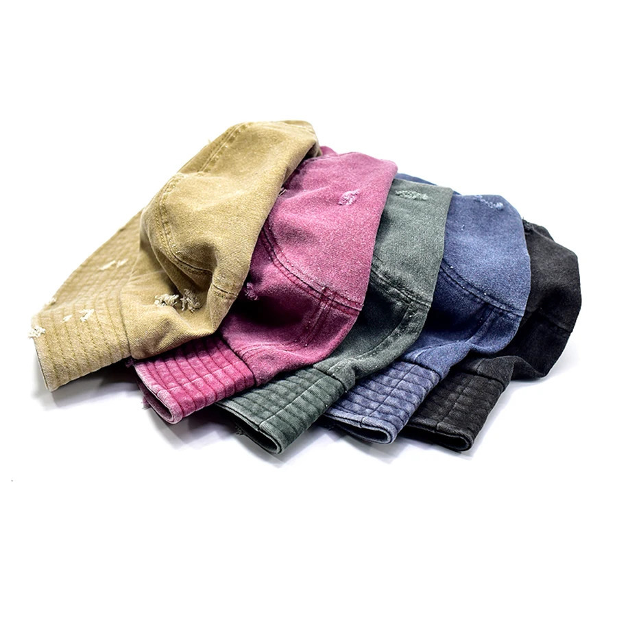 Fashion Women Men Washed Denim Solid Vintag Bucket Hats Lady Male Spring Summer Autumn Panama Fisherman Cap Hat For Women Men 250605