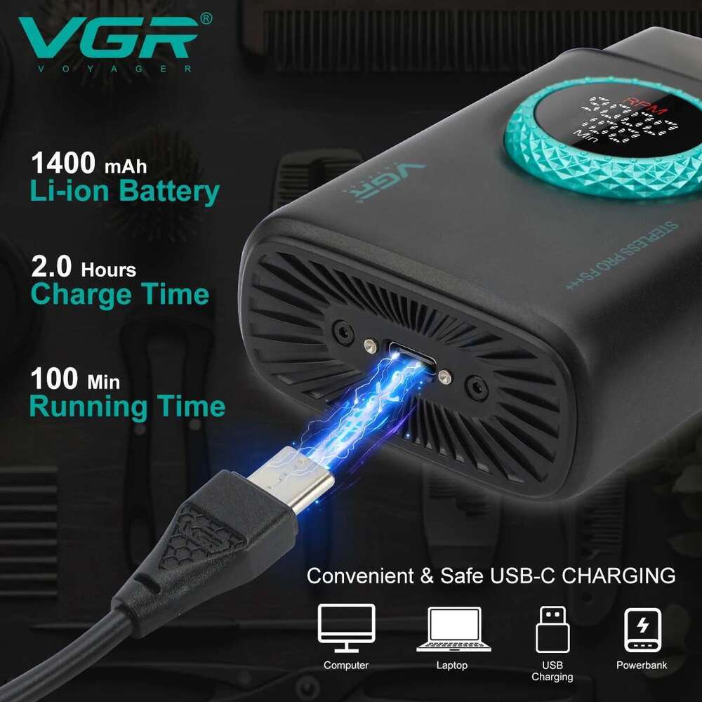 VGR Electric Professional Razors Reciprocating Foil Shaver Rechargeable Beard Trimmer Metal Shaving Hine For Men V-378