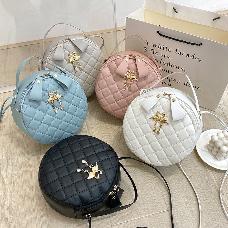 High quality brand high-quality new style free designer bag new small round handbag foreign trade wholesale quilted bag embroidered small bag new free