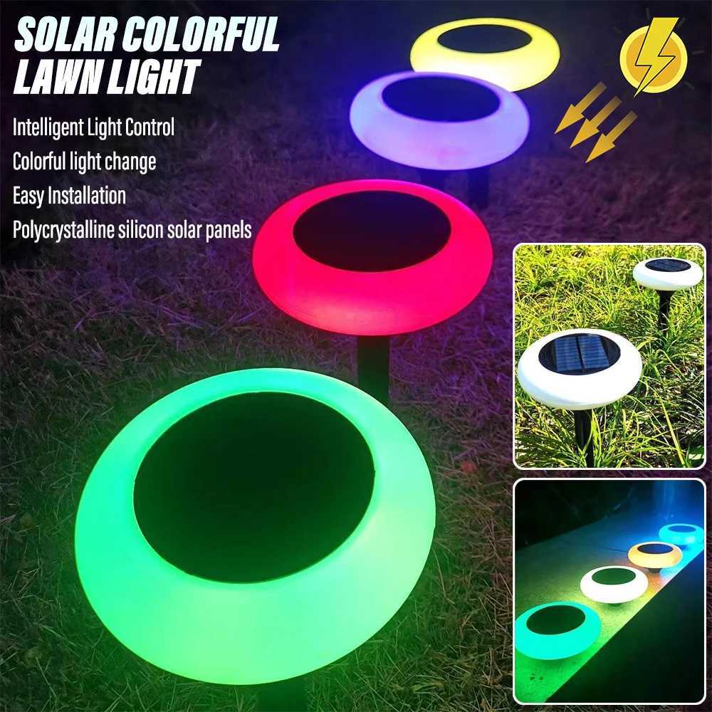 Solar Colorful Lawn Lamp Garden Landscape Lamp with Intelligent Light Control with Colorful Gradient Light Definition XJ250606