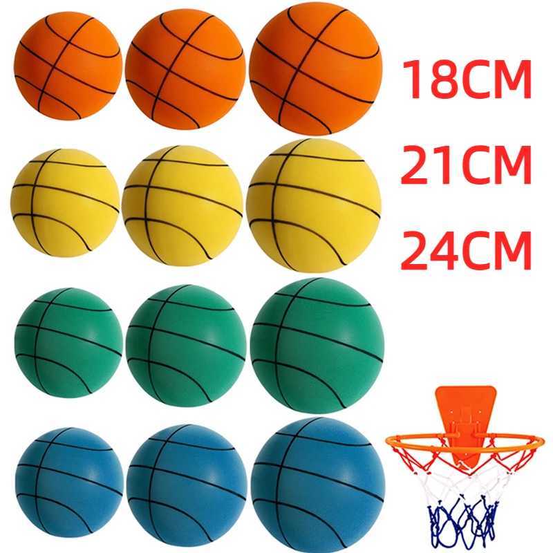 Silent Basketball 2025 Dribbling Indoor Foam Ball Higher Bounce Noiseless Non-deforming For Indoor Training Sport XJ250606