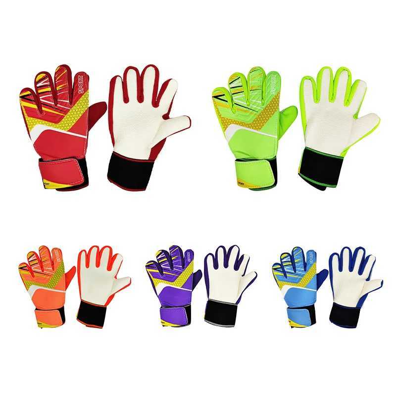 2025 New Football Goalkeeper Gloves Wrist Strap Latex Finger Guard Protection Kids Adult Soccer Gloves XJ250606