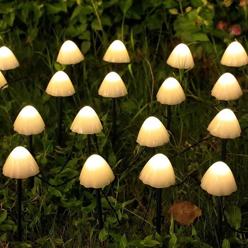 New Outdoor Solar Mushroom LED Lantern Eight Modes Night Lights Courtyard Garden Lawn Floor Lamp Atmosphere Layout Small Lantern W250607