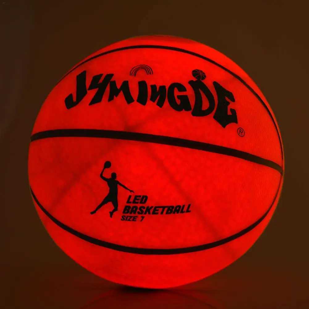 Wholesale Light Up Basketball High Brightness LED Growing Rubber Basketball Ball For Training Freestyle Performances XJ250606