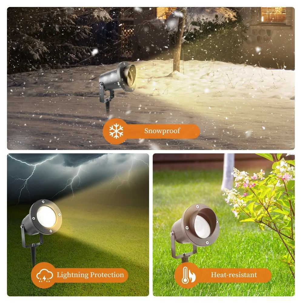 Outdoor LED Lawn Light GU10 Replaceable Bulb 85-265V Pathway Lamp Waterproof Garden Patio Lamp Landscape Spotlight Walkway Yard W250607