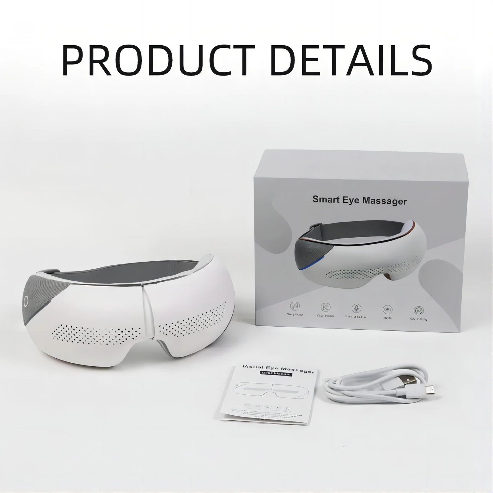 est Visible Eye Massager Eye Care Device Smart Airbag Compression Eye Massage Glasses with Bluetooth Music for Improve Sleep 250603