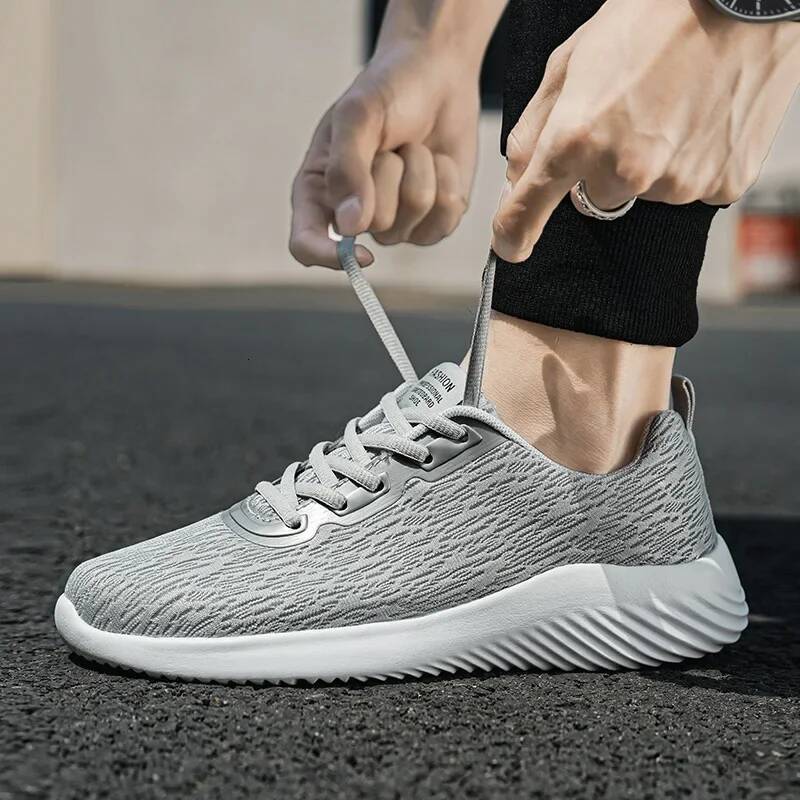 Ddmyoutdoor Men S Four Seasons New Large Size Mesh Lace Up Sports Outdoor Non Slip Lightweight Comfortable Running Shoes Outdoor Shoes