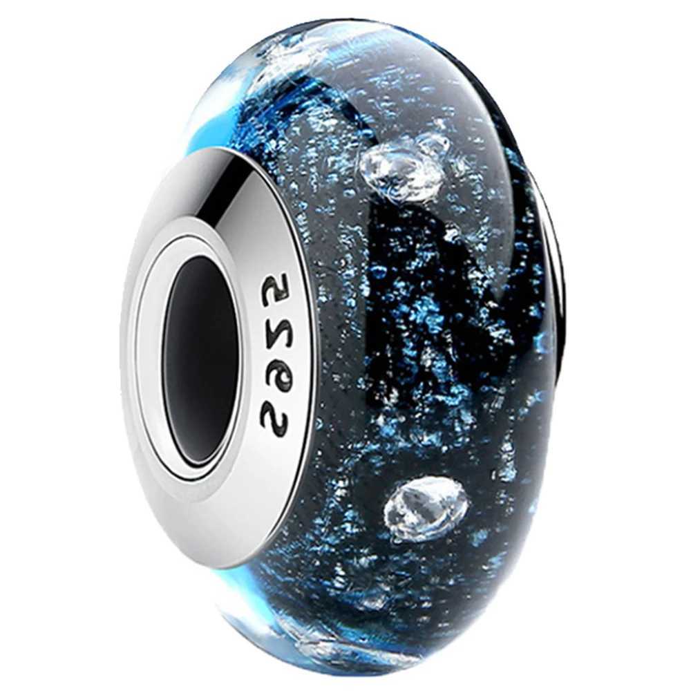 Original Murano Glass 925 Sterling Silver Butterfly Flower Cosmic Rainbow Charm Beads for Bracelet DIY Gift Women Jewelry XJ250607