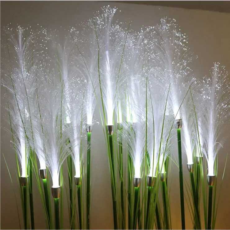 Solar Reed Lights Outdoor Garden Waterproof Fiber Light Garden Lamp Simulation Landscape Lamps for Home Patio Decoration W250607