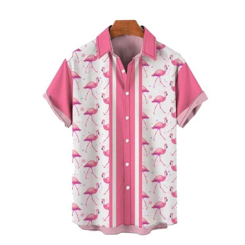 Mens Hawaiian Shirt Casual Summer Button Up Short Sleeve Beachwear W250607