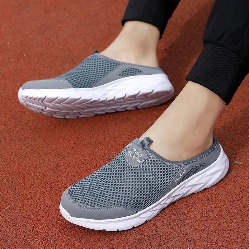 Ddmyoutdoor MAEDEF Half Outdoor High Quality Anti Slip Men Leisure Shoes Mesh Breathable Soft Comfortable Flat Bottomed Slippers Beach outdoor shoes