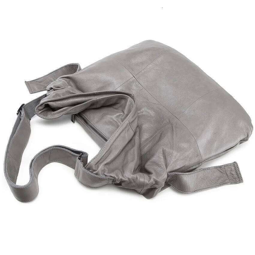 Women's Crossbody Bags Large Bucket Casual Soft Genuine Leather High Quality Female Designer Travel Shoulder Shopping Bag 2025/06/07