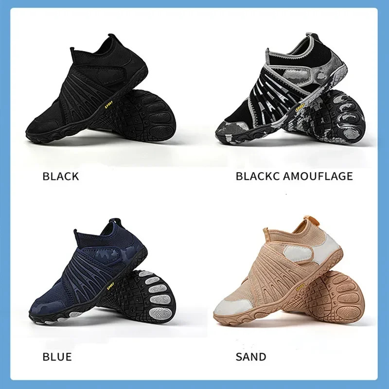 Water Shoes for Men Quick Dry Wide Toe Aqua Shoes Adjustable Barefoot Sock for Swim Beach River Pool Surf 250605