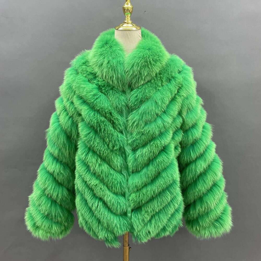 MISSJANEFUR Coats Women Reversible 2022 New Fashion Real Fox Fur Two-Way Soft Wholesale Warm Winter Jackets