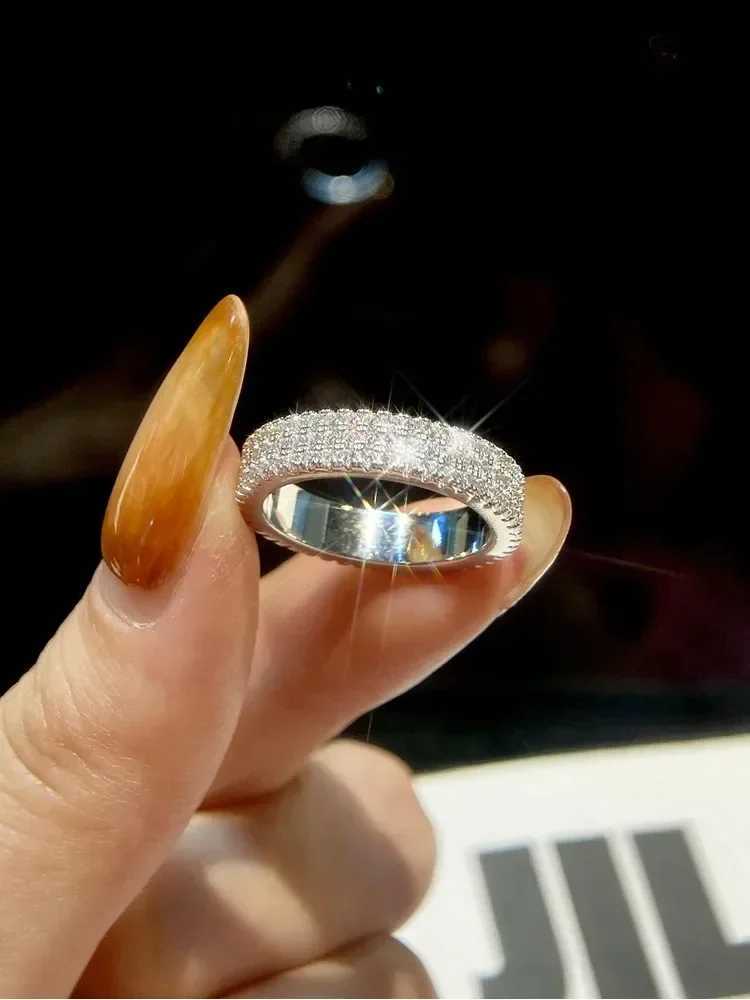 925 Sterling Silver Full Zircon Shining Classic Ring For Women Engagement Wedding Anniversary Fashion High Quality Fine Jewelry XJ250606