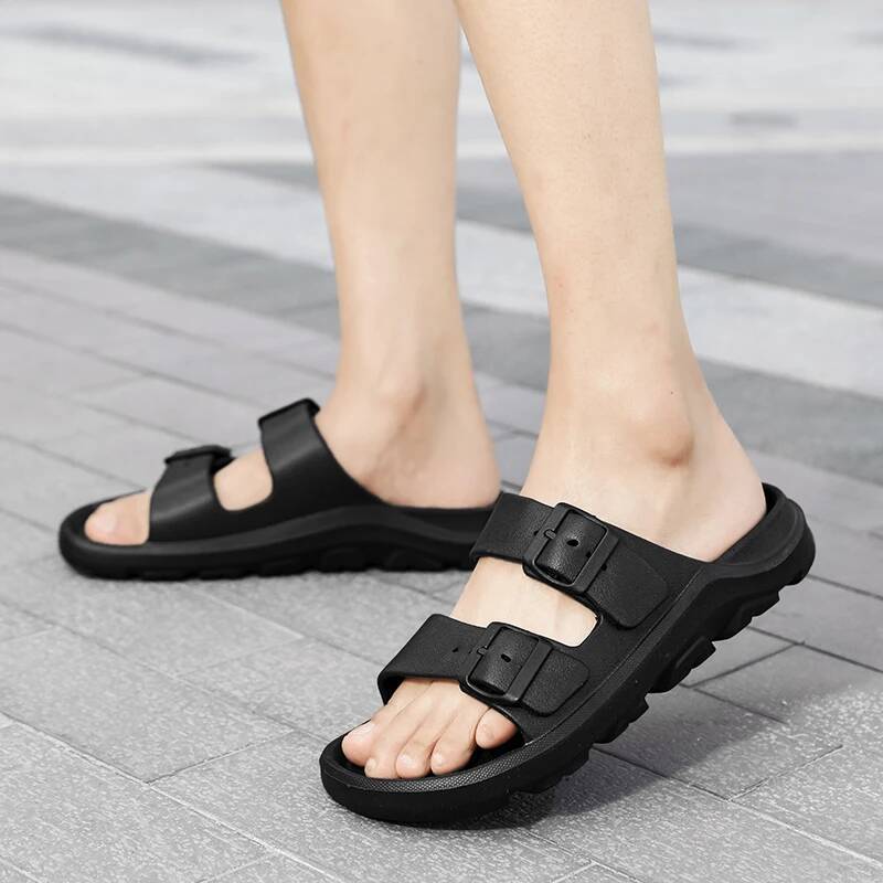 Ddmyoutdoor New Brand Summer Adjustable Soft Slides Men S Lightweight Flat EVA Slippers Anti Slip Sandals Big Size Designer Slipper Beach Shoes outdoo