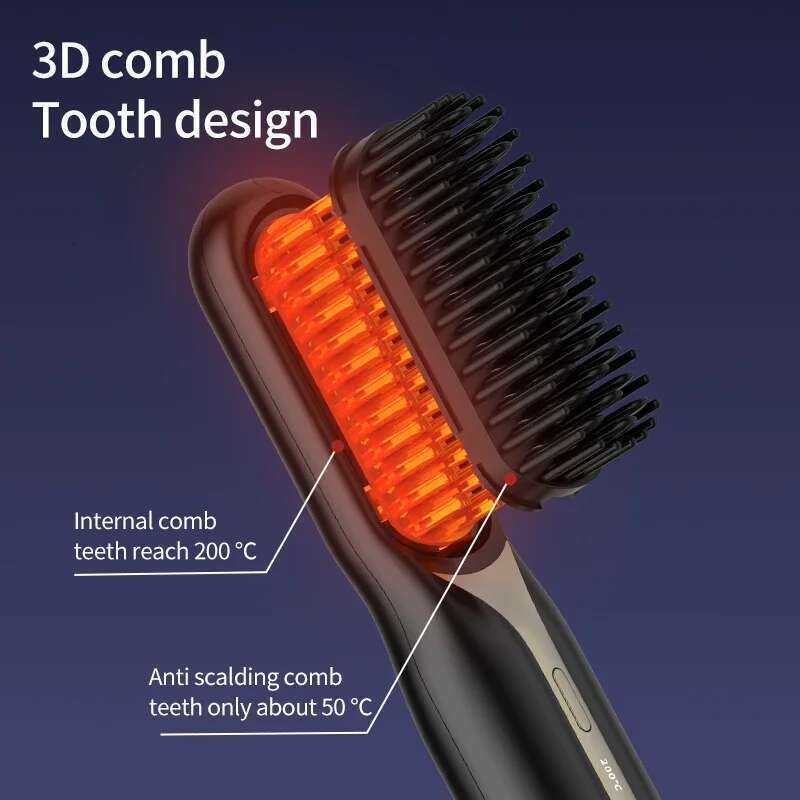 2025 New Cordless Electric Brush Professional Fashion Fast Heating Straightener Mini Hair Shaper Outdoor