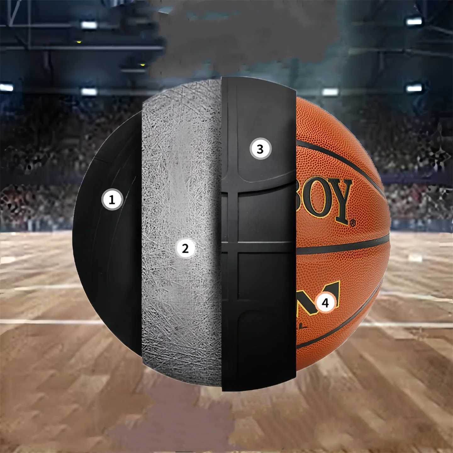 School Training Camp Competition Size 7# PU Basketball Wear-Resistant Non-Slip Moisture-Absorbing Ball XJ250606