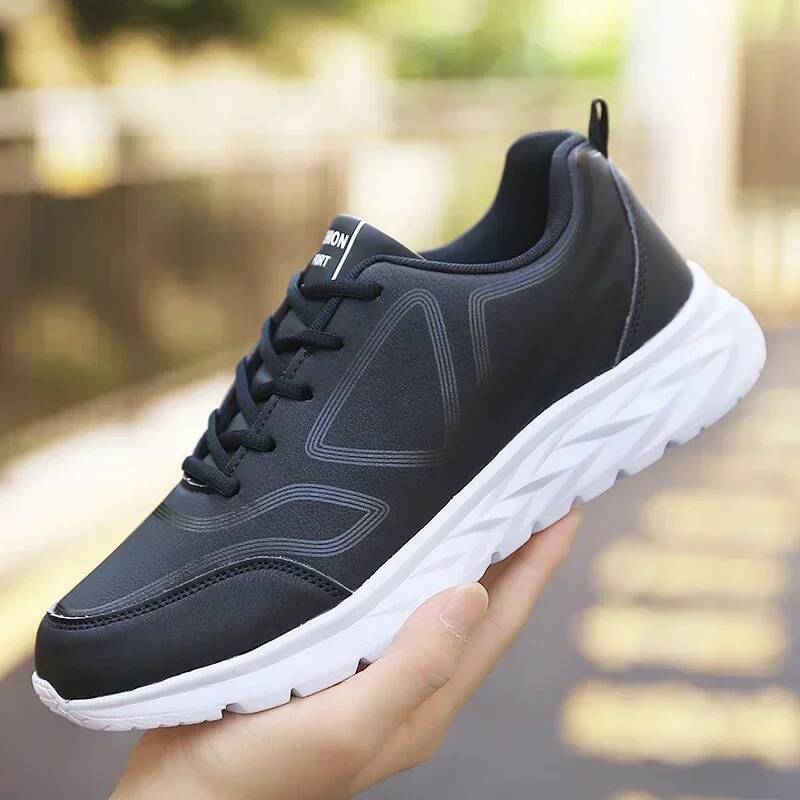 Ddmyoutdoor MAEDEF Spring Autumn Waterproof Walking Sneakers Leisure Male Leather Sports Shoes Non Slip Footwear Tennis For Men Outdoor Shoes