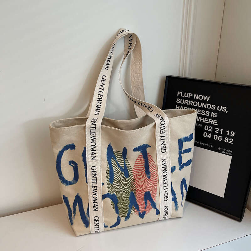 Fashion Letter Handbag for Women Trendy Personality Versatile Student Shoulder Korean Style Ins Large Capacity Tote Bag