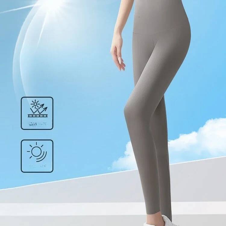 Summer Ultra-thin Female Sunscreen Outside Wear Thin Tight Shark Bottoming Leggings Air-conditioning Room Yoga Pants