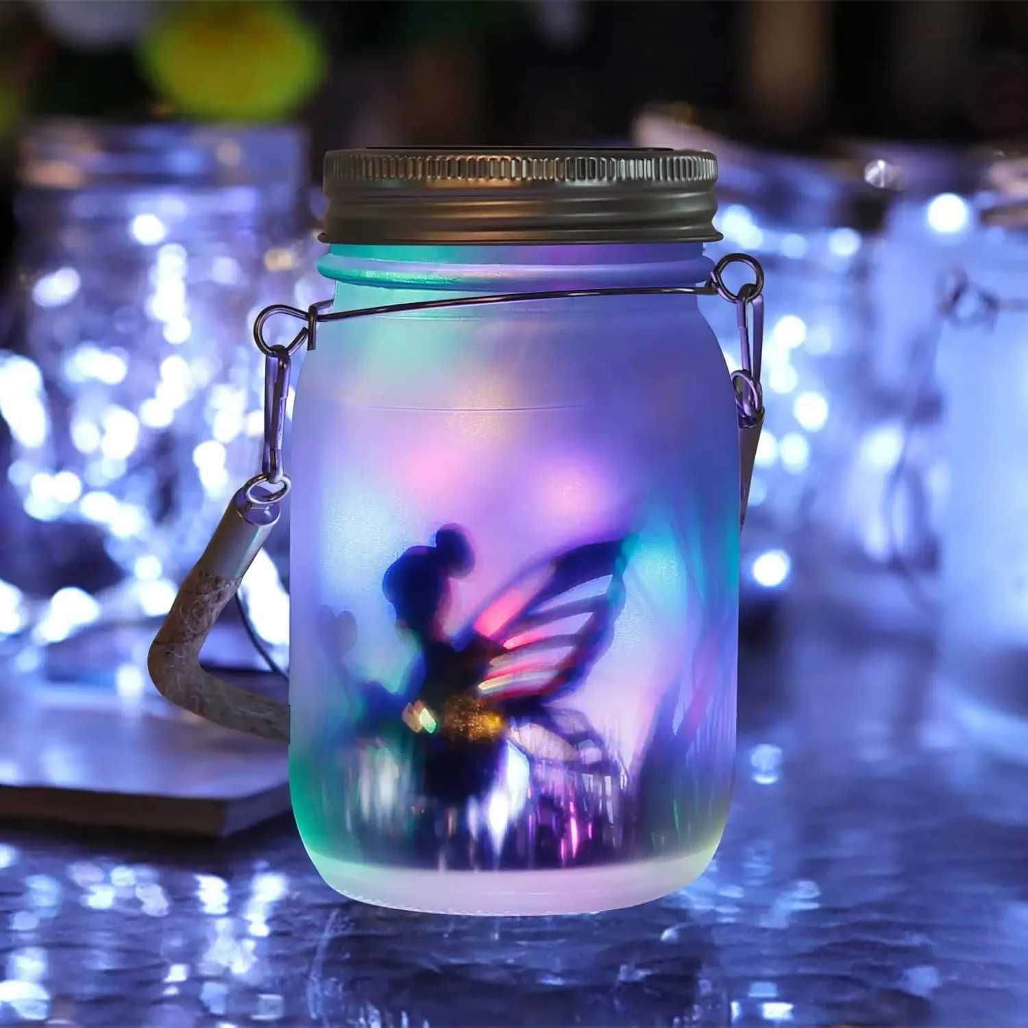 Solar Mason Jar Light Solar Lantern Fairy Lights Waterproof IP65 Hanging Standing Solar Lamp Garden Ornament for Patio LawnXJ250606