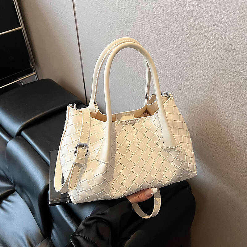 Niche Handbag for Women 2025 Summer New Simple Woven Pattern Basket Fashion Commuter Crossbody Bag Trend