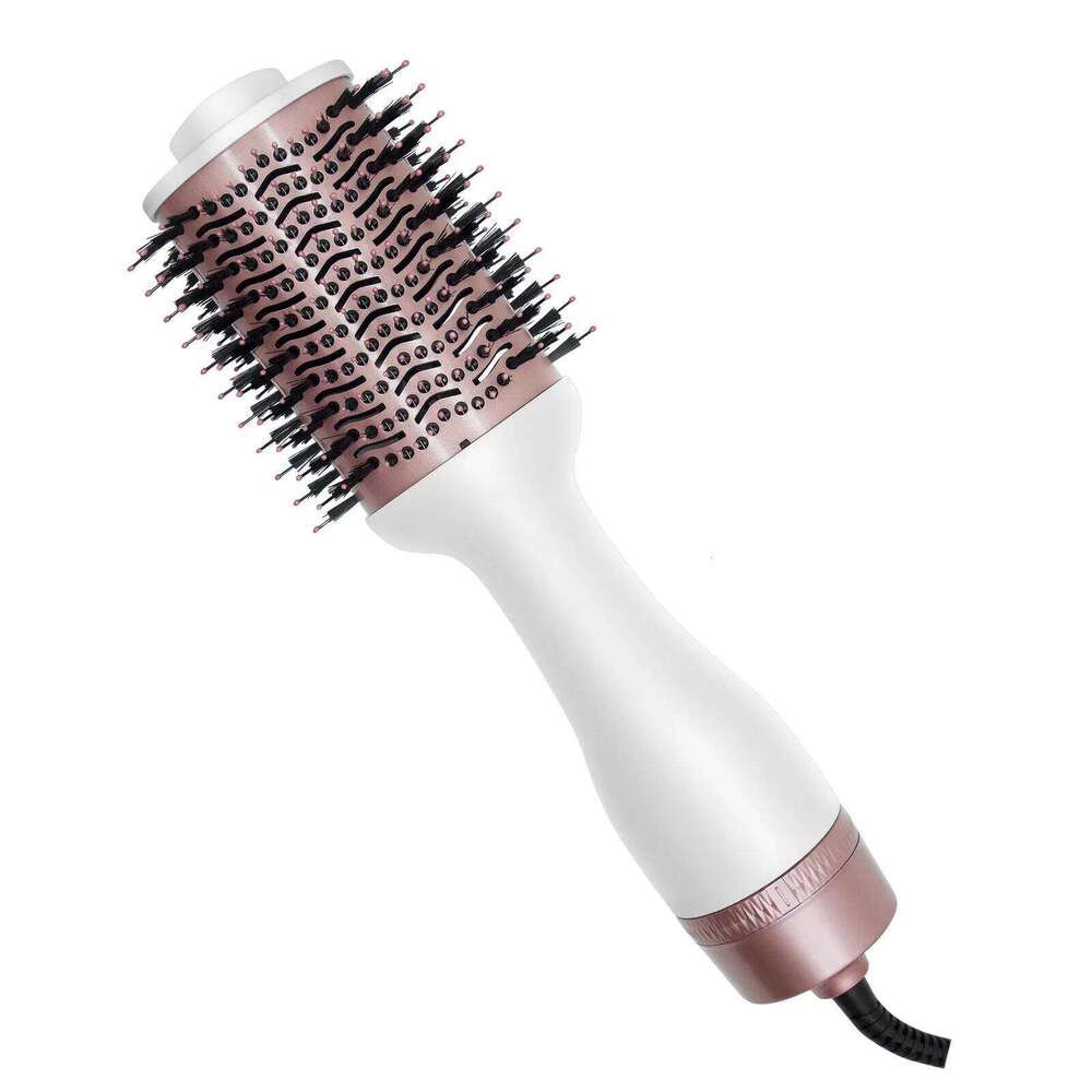 1000W Brush 2 In1 Negative Ion Puffy Rolls Straight Comb Hot Air Hair Dryer