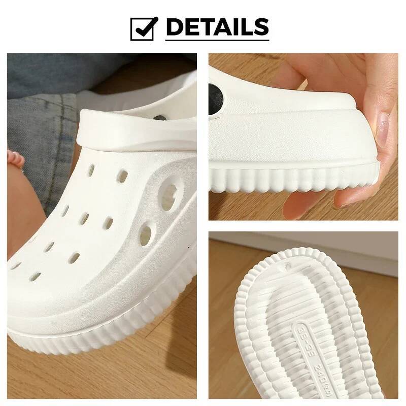 Ddmyoutdoor Clogs Sandals Men Women Couples Garden Summer Outdoor Slides Black White Minimalism EVA Rubber Outside Beach Shoes outdoor shoes
